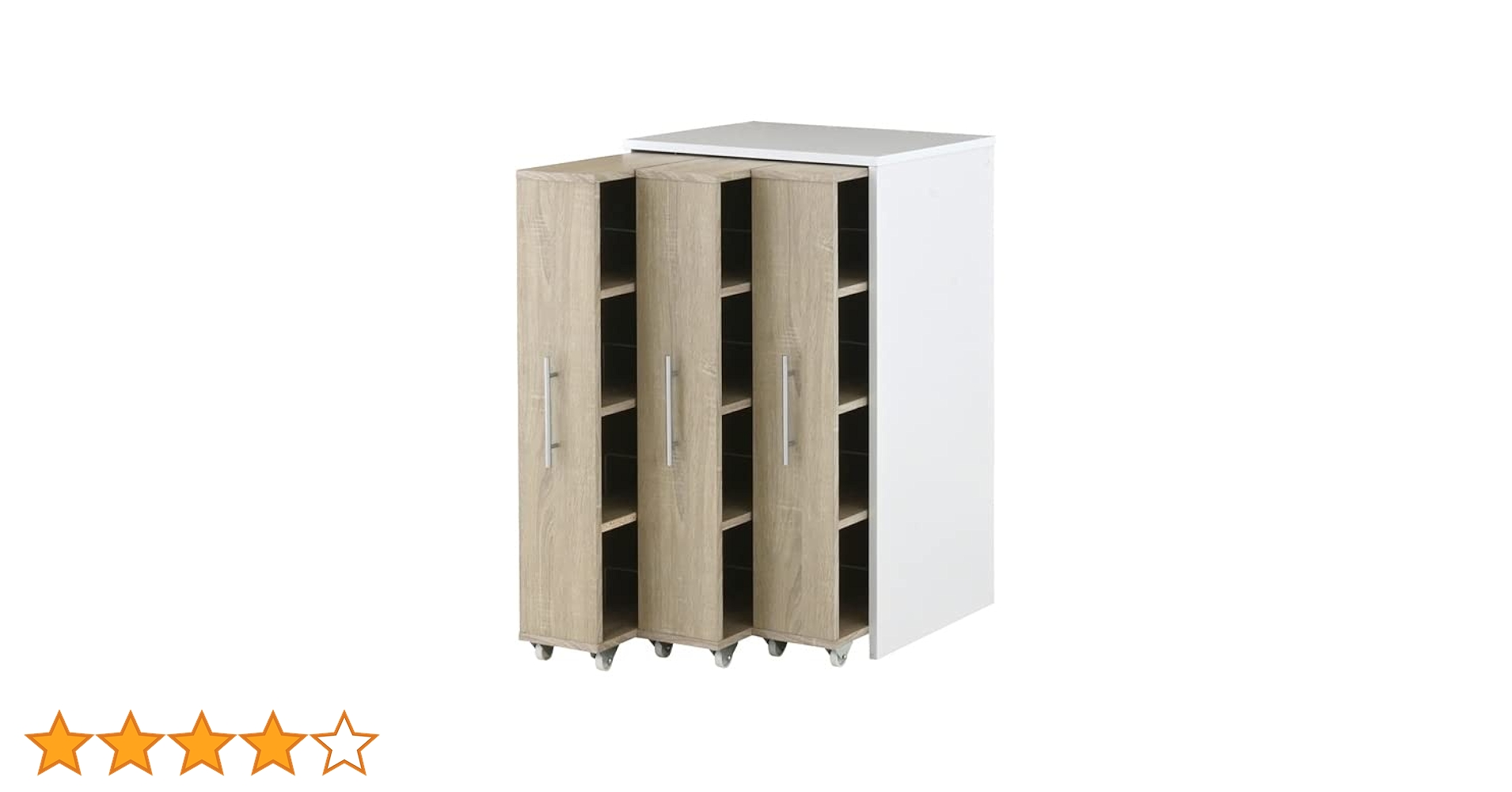 Amazon｜J-Supply 12段 収納棚 本棚 スリム 大容量 ラック キャスター